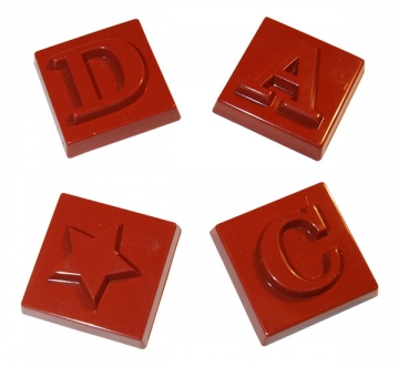 Cabrellon Square Praline Alphabet Polycarbonate Mould
